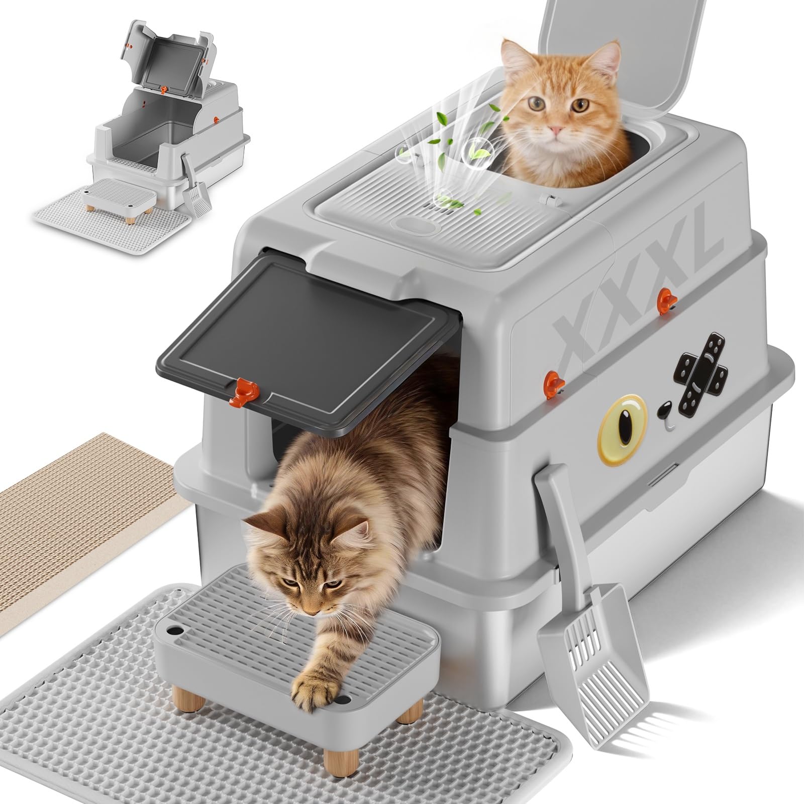 Pet cat litter box